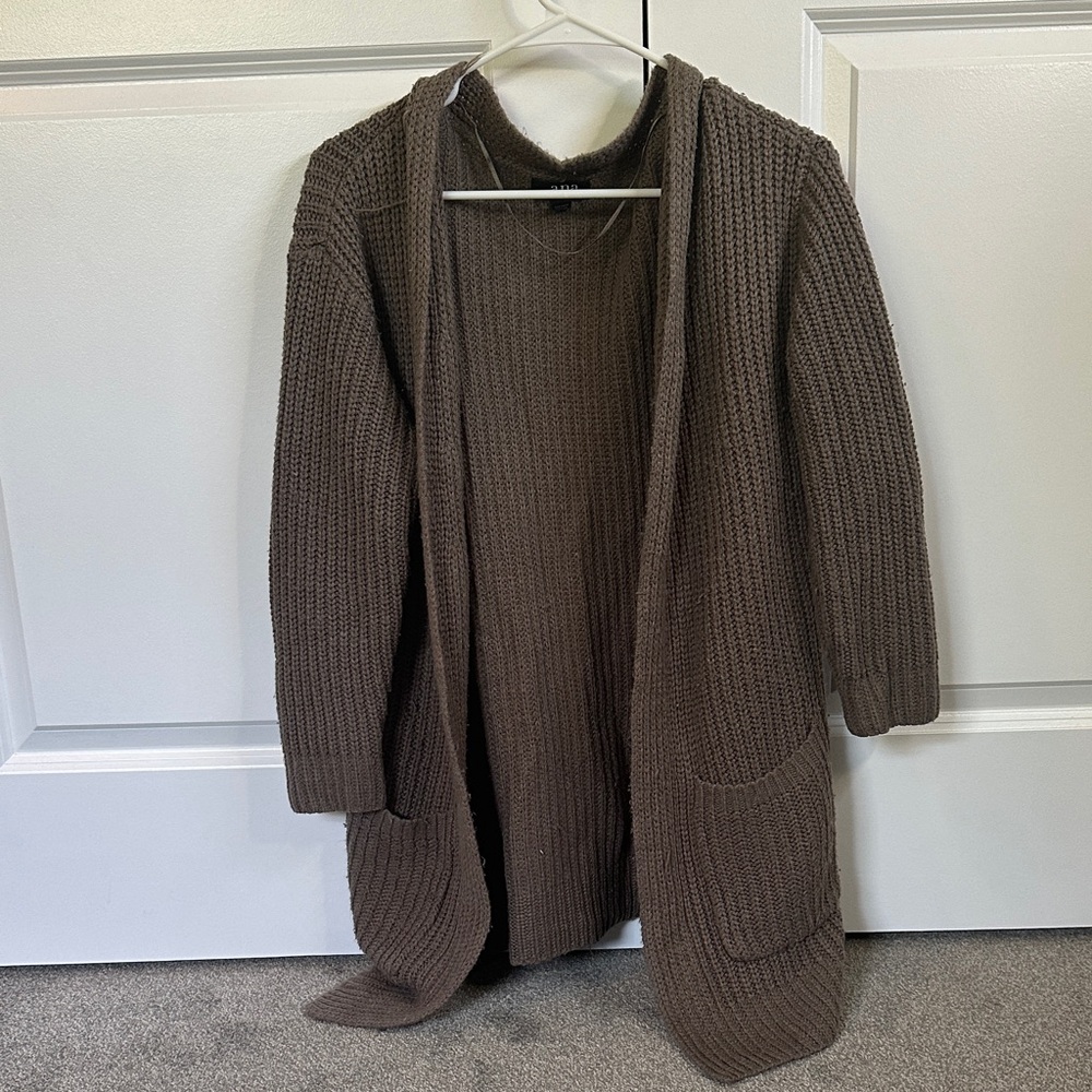a.n.a Chocolate Brown Knit Cardigan